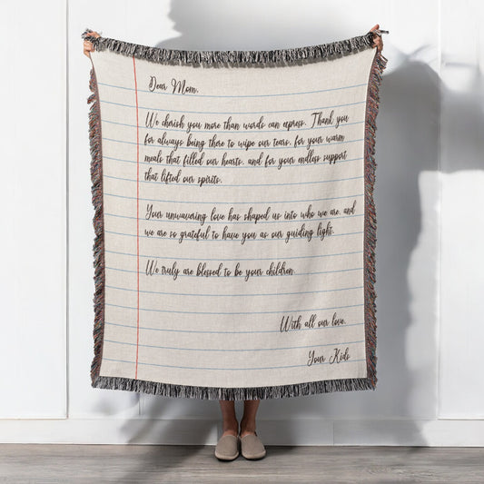 Handwritten Love Letter Blanket